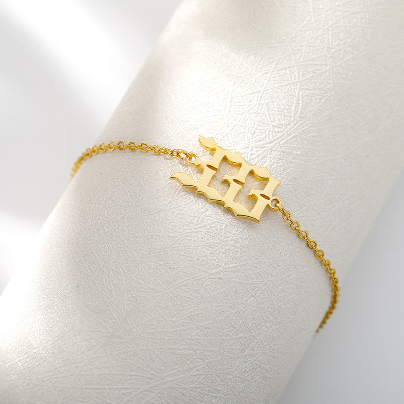 Personalized Lucky Angel Number Bracelet Stainless Steel