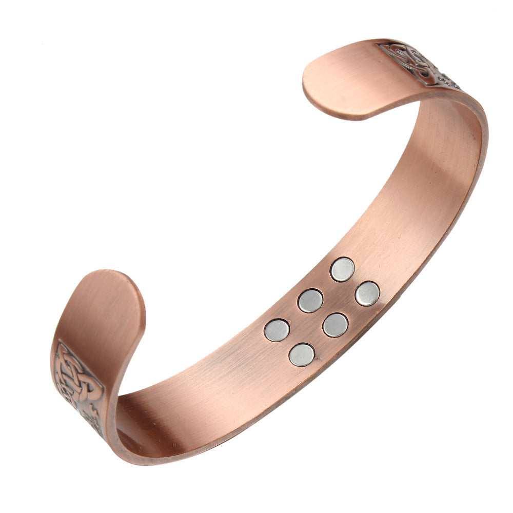 Retro Lucky Tree Energy Pure Copper Magnet Bracelet
