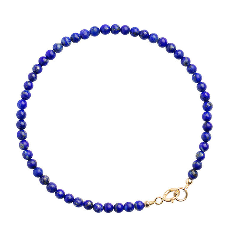 3mm Extremely Fine Lapis Lazuli Natural Crystal Bracelet