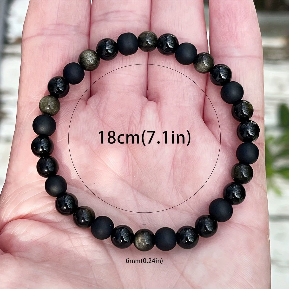 Natural Jin Yaoshi Black Agate Bracelet