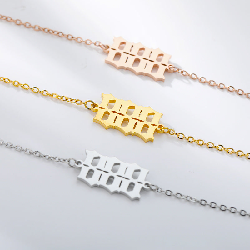 Personalized Lucky Angel Number Bracelet Stainless Steel