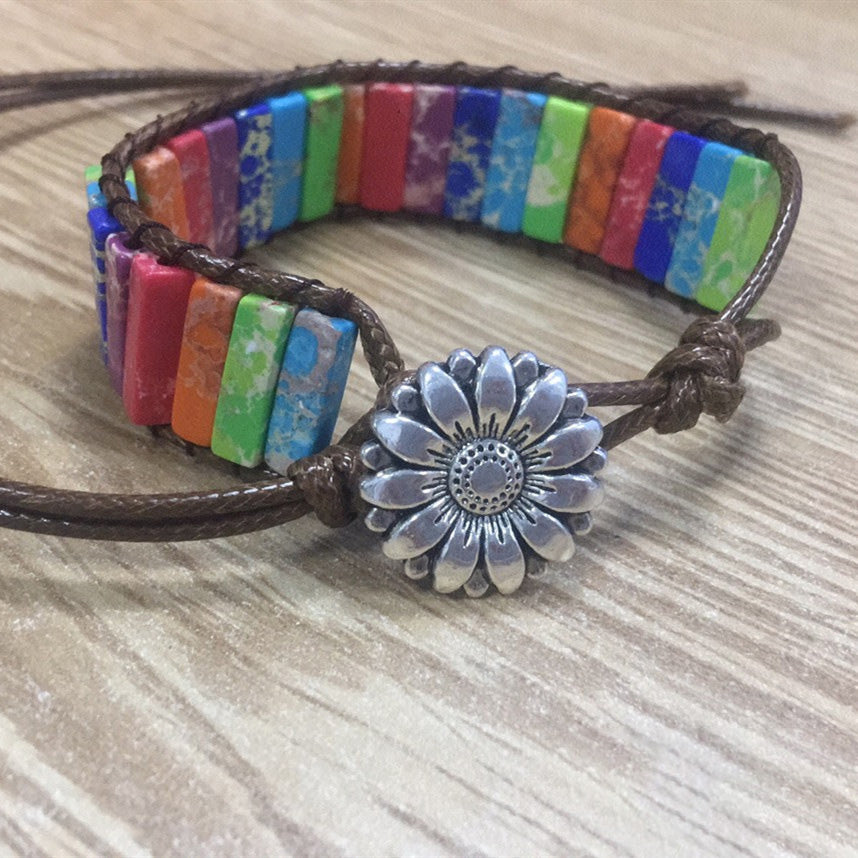Chakra Handmade Multi Color Natural Stone Bracelet