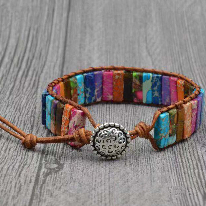 Chakra Handmade Multi Color Natural Stone Bracelet