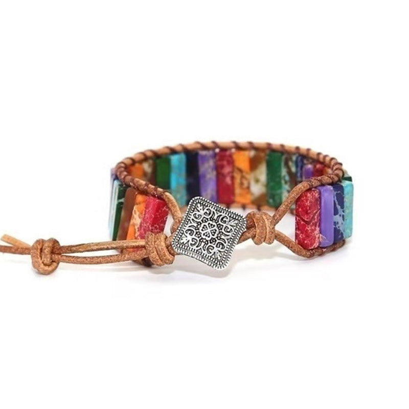 Chakra Handmade Multi Color Natural Stone Bracelet