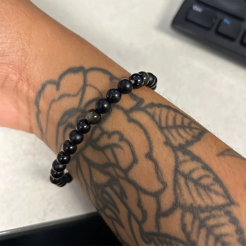 Natural Jin Yaoshi Black Agate Bracelet